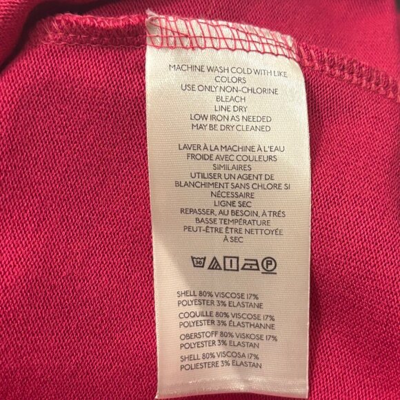 Anthropologie Ruched-Sleeve Turtleneck Top Raspberry Size S Womens Knit Pullover - Picture 6 of 6